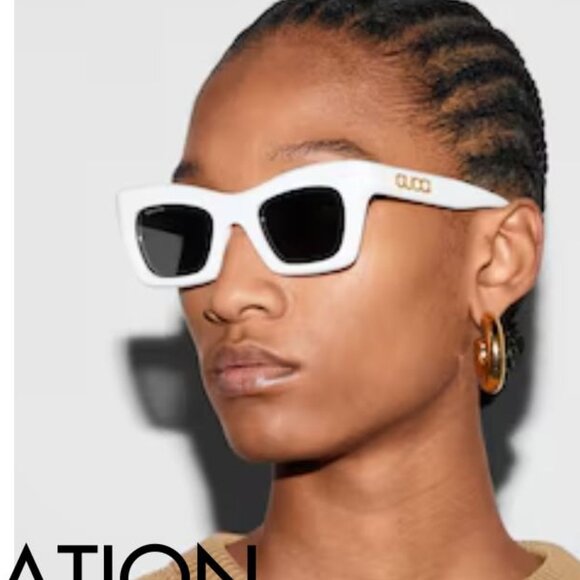 Gucci GG1773SA 002 Sunglasses Burgundy Cay Eye Frame, Brown Lenses - Picture 6 of 12